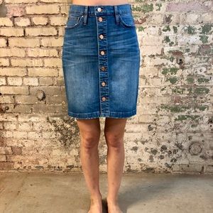 J. Crew High Waist Denim Pencil Skirt